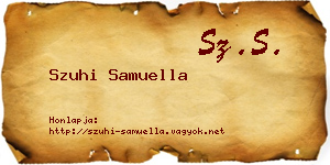 Szuhi Samuella névjegykártya